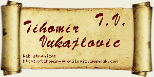 Tihomir Vukajlović vizit kartica